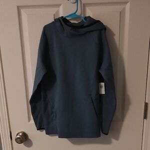 Grayish Blue Hoodie Long Sleeve
